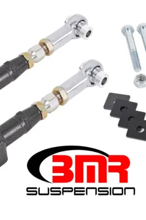Clearance BMR 15-17 S550 Mustang Rear On-Car Adj. Rod Ends Toe Rods - Black Hammertone