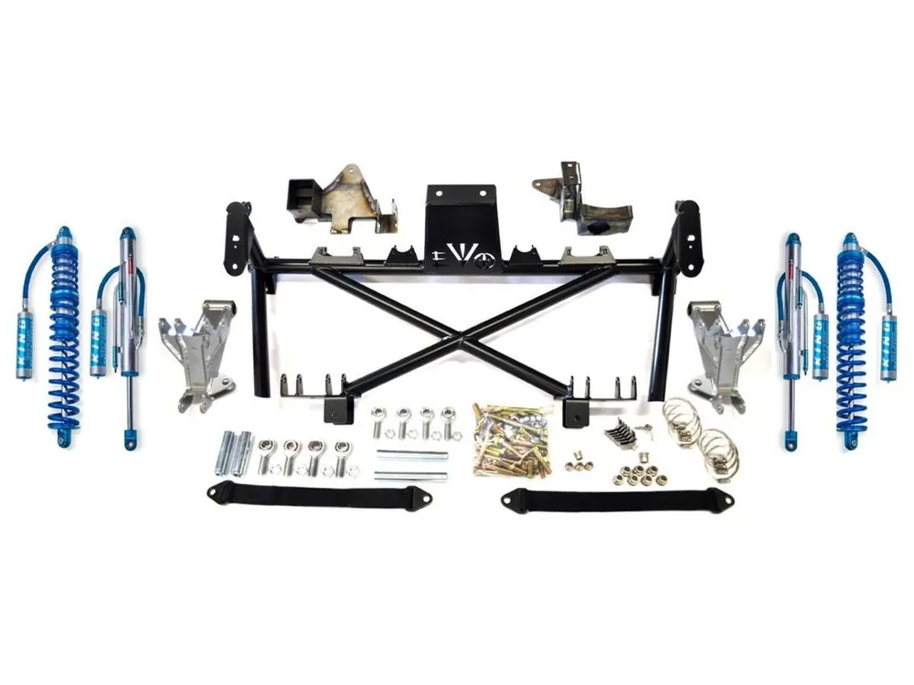 Affordable JK JKU REAR DOUBLE THROW DOWN EVOLEVER SYSTEM WITH KING COILOVER AND BYPASS SHOCKS JEEP WRANGLER