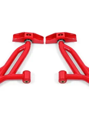 BMR 10-14 Ford Mustang Non-Adj. Lower A-Arms Delrin/Rod End w/ 19mm Tall Ball Joint - Red Final Sale