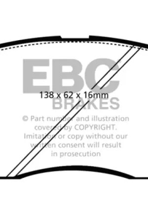 EBC 15+ Hyundai Sonata 1.6 Turbo (Elec Park Brake) Greenstuff Front Brake Pads Free Shipping