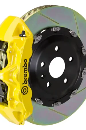 Brembo 09-13 X5M Front GT BBK 6 Piston Cast 405x34 2pc Rotor Slotted Type1 - Yellow Shop Now