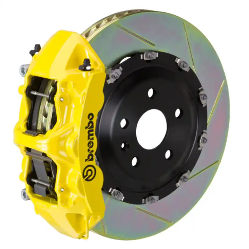 Discount Brembo 08-17 A5/09-16 A4 Front GT BBK 6 Piston Cast 380x34 2pc Rotor Slotted Type1-Yellow