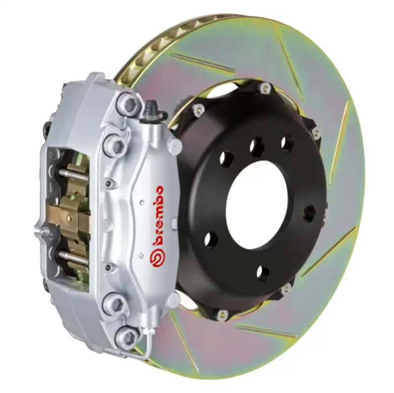 Warranty Included Brembo 98-02 Z3 M-Coupe/Roadster Rr GT BBK 4 Piston Cast 2pc 328x28 2pc Rotor Slotted Type1-Silver