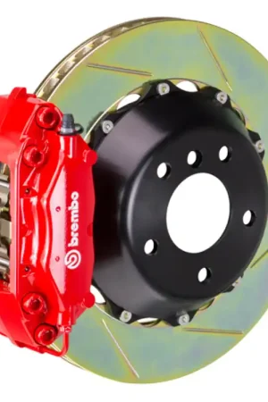 Free Shipping Brembo 01-06 M3 Rear GT BBK 4 Piston Cast 2pc 345x28 2pc Rotor Slotted Type-1-Red