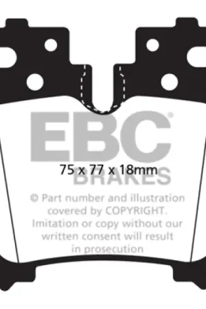EBC 07+ Lexus LS460 4.6 Redstuff Rear Brake Pads Best Price