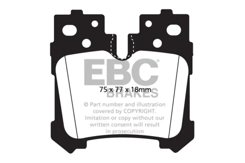 EBC 07+ Lexus LS460 4.6 Redstuff Rear Brake Pads Best Price
