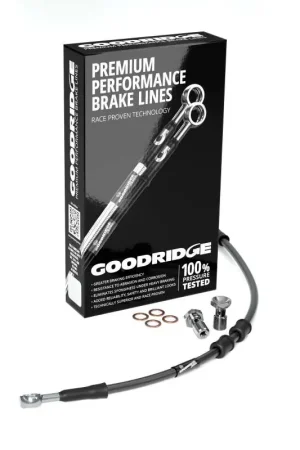 Goodridge 10-11 HD FLSTSB -4in Black Brake Line Kit w/Stainless Steel Fittings Save Now