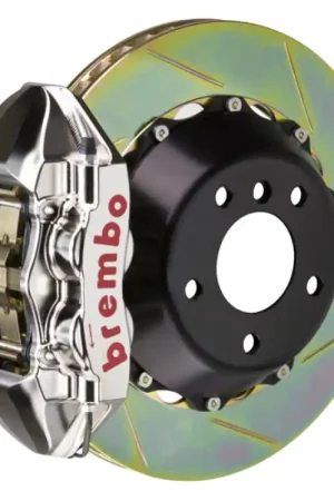 Brembo 08-15 Land Cruiser/LX570 Rr GTR BBK 4 Piston Billet 380x28 2pc Rotor Slotted Type1 - Nickel Flash Sale