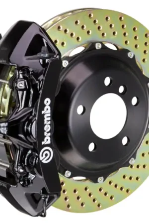 Brembo 12-16 98ster Front GT BBK 6 Piston Cast 355x32 2pc Rotor Drilled-Black Fan Favorite