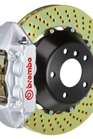 Brembo 12-14 328i (Excl. xDrive/M-Sport Brakes) Fr GT BBK 4 Pist Cast 365x29 2pc Rotor Drill-Silver Free Shipping