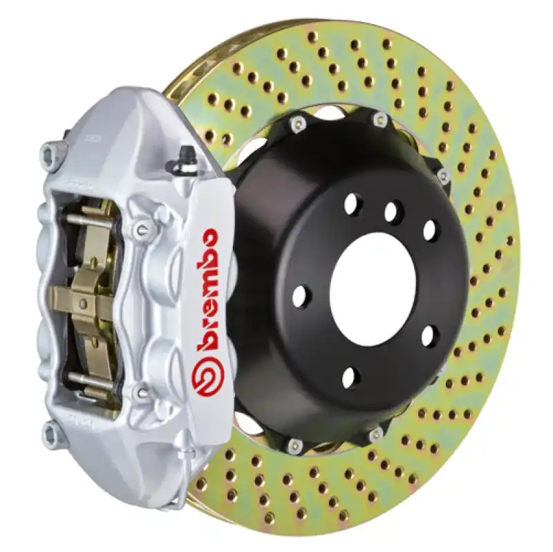 Brembo 12-14 328i (Excl. xDrive/M-Sport Brakes) Fr GT BBK 4 Pist Cast 365x29 2pc Rotor Drill-Silver Free Shipping