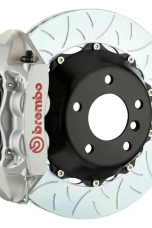 Brembo 06-11 ML320 Rear GT BBK 4 Piston Cast 380x28 2pc Rotor Slotted Type3-Silver Viral