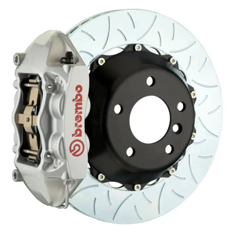 Brembo 06-11 ML320 Rear GT BBK 4 Piston Cast 380x28 2pc Rotor Slotted Type3-Silver Viral