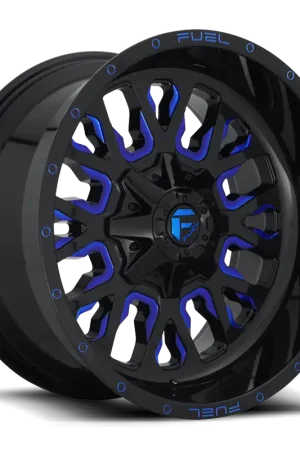 Handmade Aluminum Wheels 20X12 Stroke D645 8 On 180 Gloss Blue Milled 124.3 Bore -43 Offset Fuel Off Road Wheels