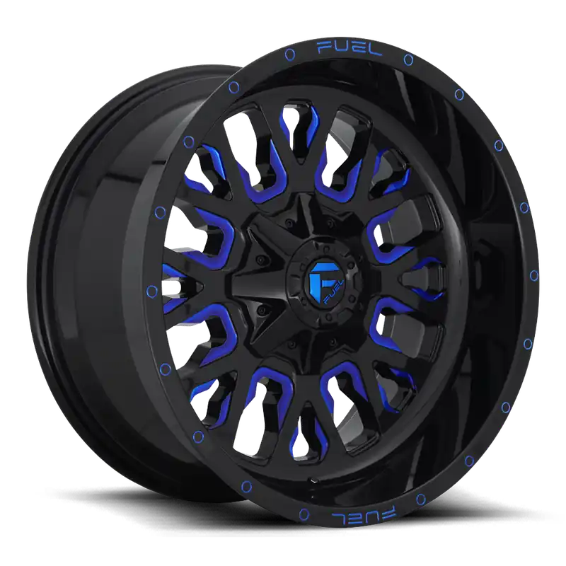 Handmade Aluminum Wheels 20X12 Stroke D645 8 On 180 Gloss Blue Milled 124.3 Bore -43 Offset Fuel Off Road Wheels
