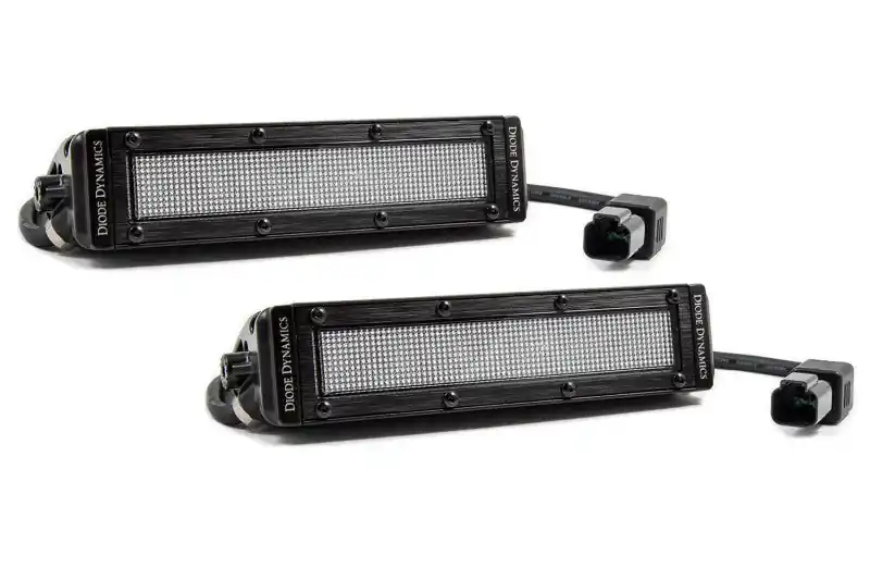 Diode Dynamics 6 In LED Light Bar Single Row Straight SS6 - White Flood Light Bar (Pair) While Supplies Last