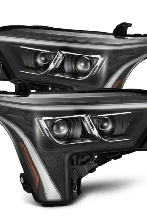 AlphaRex 22-23 Toyota Tundra LUXX-Series Headlights Black w/Amber DRL - Req 810029 OR 810030 Hassle-Free Returns