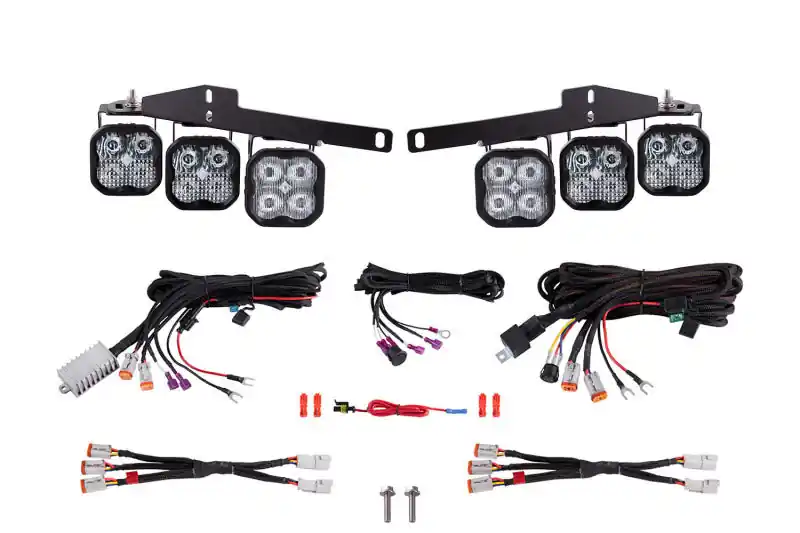 Free Returns Diode Dynamics 17-20 Ford Raptor SS3 LED Fog Light Kit - White Pro