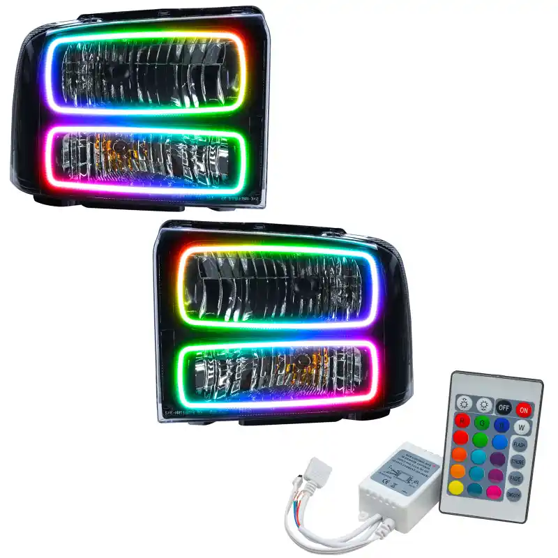 Direct From Factory Oracle 05-07 Ford F-250/350 SMD HL - Black - ColorSHIFT w/ Simple Controller