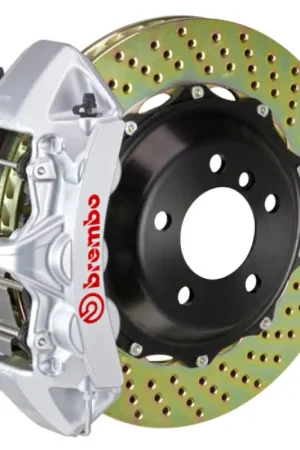 Handmade Brembo 17+ A4 /18+ A5 Front GT BBK 6 Piston Cast 380x32 2pc Rotor Drilled-Silver