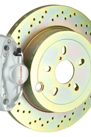 Today Only Brembo 99-05 323i/325i/328i (Excl. xDrive) Rr GT BBK 2Pist Cast 2pc 294x19 1pc Rotor Drilled-Silver