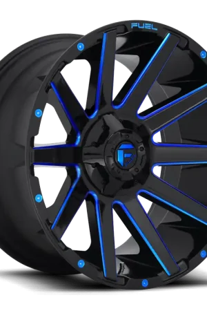 Aluminum Wheels 24X14 Contra D644 8 On 165.1 Gloss Blue Milled 125.2 Bore -75 Offset Multi Spoke Fuel Off Road Wheels Special Discount