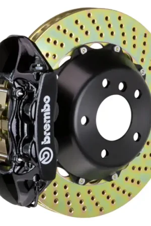 Brembo 00-02 S4/02-05 A4/06-08 A4 Front GT BBK 4 Piston Cast 365x29 2pc Rotor Drilled-Black Must Have