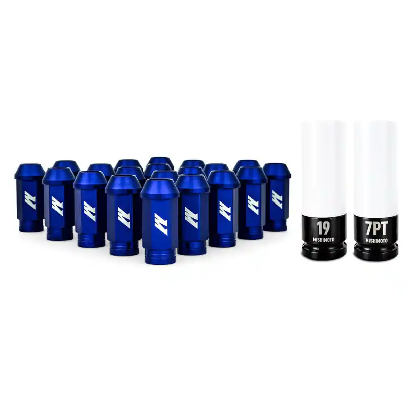 Instant Buy Mishimoto Aluminum Locking Lug Nuts M12x1.5 20pc Set Blue