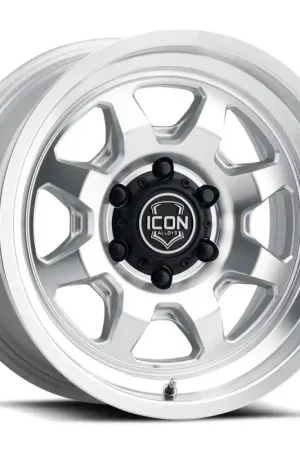 ICON Nuevo 17 X 8.5 6 X 5.5 0mm Offset 4.75in BS Silver Machined Exclusive