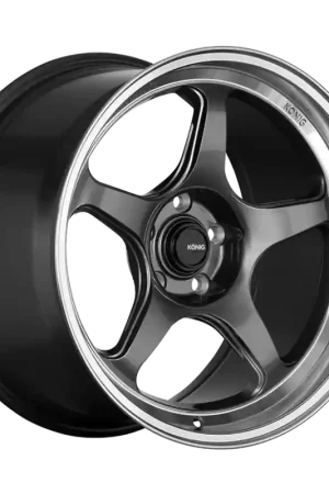 Price Cut Konig Hyperspec 15x7 4x100 ET35 Anthracite Metallic Wheel w/ Mirror Machined Lip (Knurled Bead)