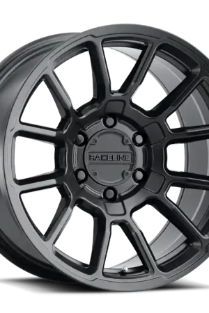 Raceline 950B Gauge 16x8in / 6x139.7 BP / 0mm Offset / 106.1mm Bore - Satin Black Wheel Latest
