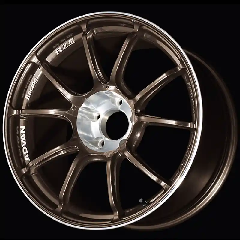 Advan RZIII 18x9.5 / +45 Offset / 5x120 BC / 72.5mm Bore / Umber Bronze Metallic & Diamond Cut Authentic