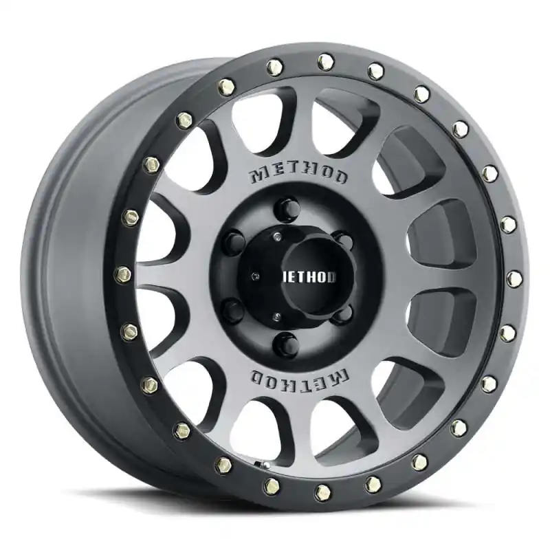 Limited Offer Method MR305 NV 18x9 / +18mm Offset / 8x6.5 BP / 130.81mm CB / Titanium - Matte Black Lip Wheel
