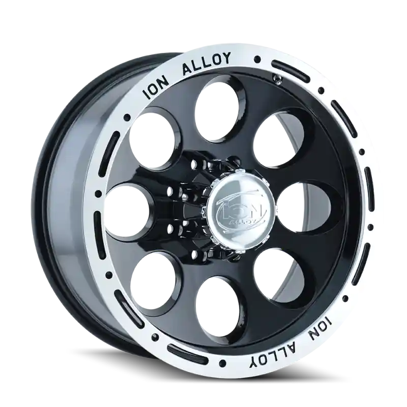 ION Type 174 15x10 / 6x139.7 BP / -38mm Offset / 106mm Hub Black/Machined Wheel Fan Favorite