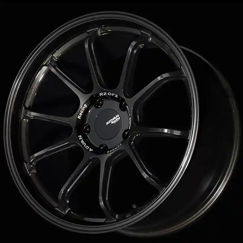 Advan RZ-DF2 for Porsche 20x10.5 / +45 Offset / 5x130 / 71.6mm Bore / Racing Titanium Black Genuine