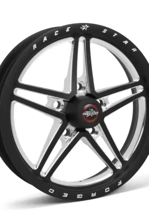 Race Star 63 Pro Forged 15x3.50 Lug Mount 5x4.50 BC / 2.25in. BS Wheel - Black Anodized/Machined Authentic