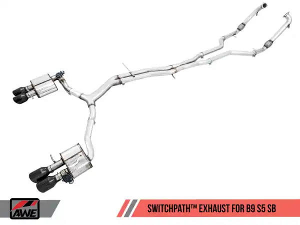Flash Sale AWE Tuning Audi B9 S5 Sportback SwitchPath Exhaust - Non-Resonated (Black 102mm Tips)