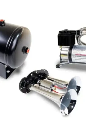 Free Shipping Kleinn Dual Chrome Horn Kit w/ 120 PSI Air Compressor / 0.5 gal Air Tank