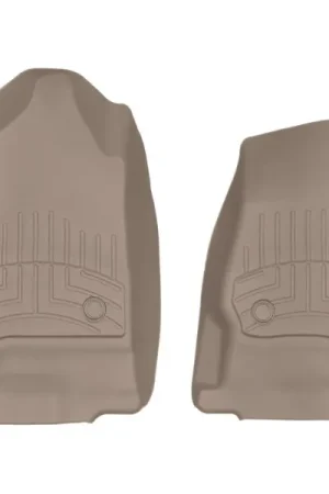 Buy Direct WeatherTech 14+ Chevrolet Silverado/GMC Sierra Crew and Double Cab Front FloorLiners - Tan