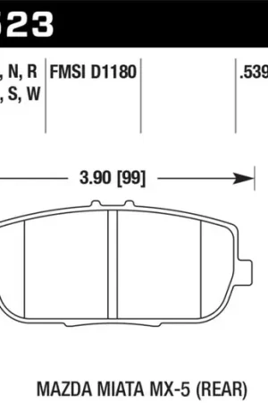 Hawk 06-10 Mazda Miata Mx-5 Rear HPS Sreet Brake Pads Wholesale