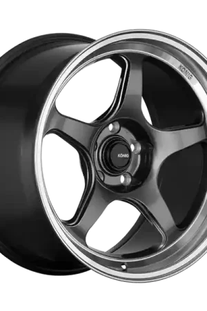 Konig Hyperspec 19x9.5A 5x114.3 ET35 Anthracite Metallic Wheel w/ Mirror Machined Lip (Knurled Bead) High Quality