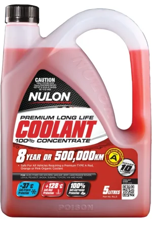 Brand New Nulon RLL5 Red Long Life Coolant 5L (Bulky Item - Freight Applies)