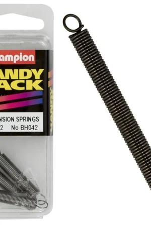 Champion Pack of 3 25 x 6 x 0.6mm Steel Extension Springs - BH042 Worldwide Shipping