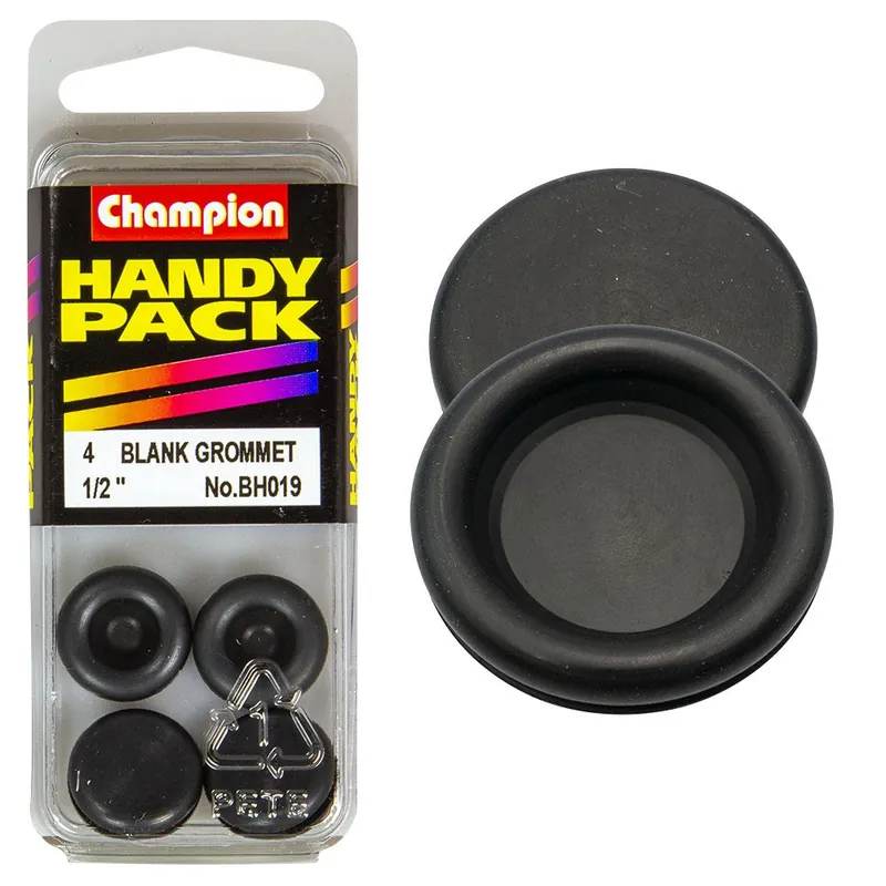 Champion Pack of 4 12mm Nitrile Rubber Blanking Grommets - BH019 Fresh Stock
