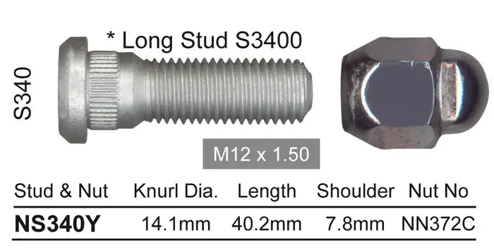 Nice Wheel Stud \\u0026 Nut Set - NS340Y Final Sale