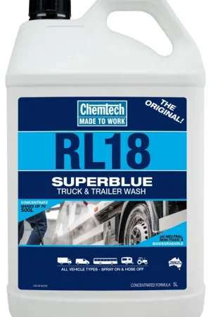 Chemtech RL18 Superblue Truck and Trailer Wash - 5L - RL18-5L (Bulky Item - Freight Applies) No Minimum Order