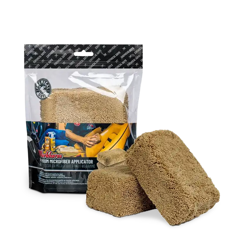 Shop Now Chemical Guys Workhorse Premium Microfiber Applicator, Tan- MIC28402