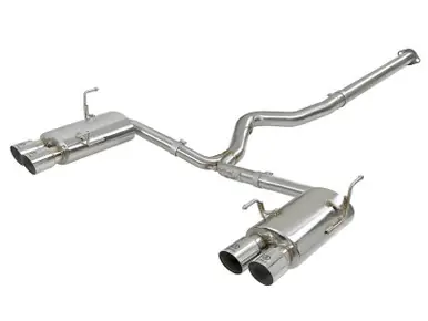 Price Cut aFe Takeda 3in SS Exhaust Cat-Back 15-16 Subaru WRX/STI 2.0L/2.5L Polished Tips - 49-36801-P