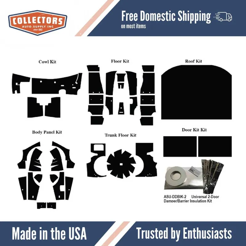 Insulation Sound Deadener Kit for 1969-1973 Datsun 240Z Acoustishield Complete Crafted