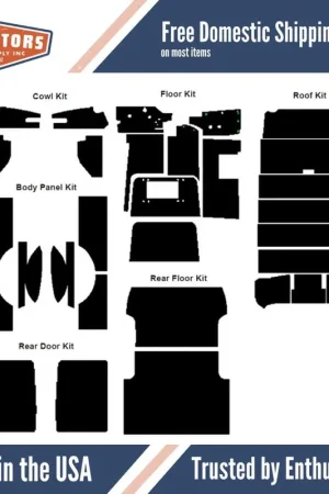 High Quality Insulation Sound Deadener Kit for 54-55 Chevy Suburban Acoustishield Complete